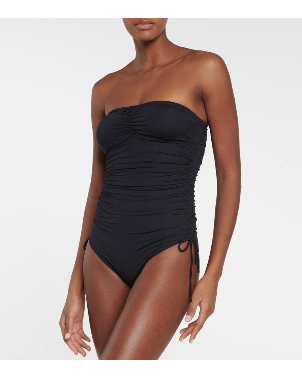 Melissa Odabash Blue Strapless Swimsuit