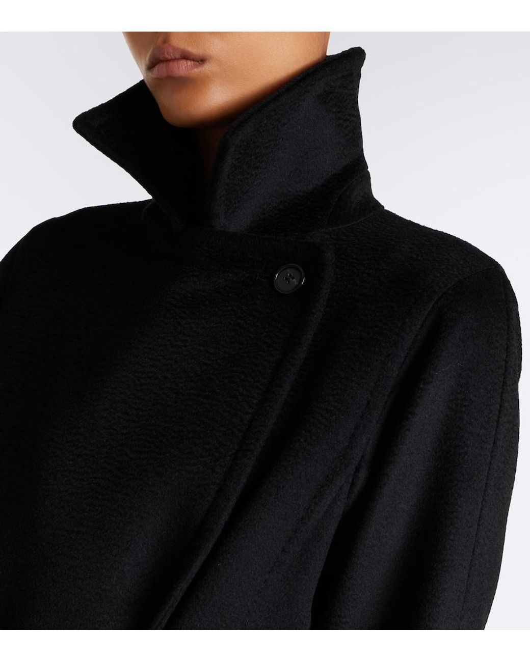 Max Mara Black Manuela Icon Wool Coat