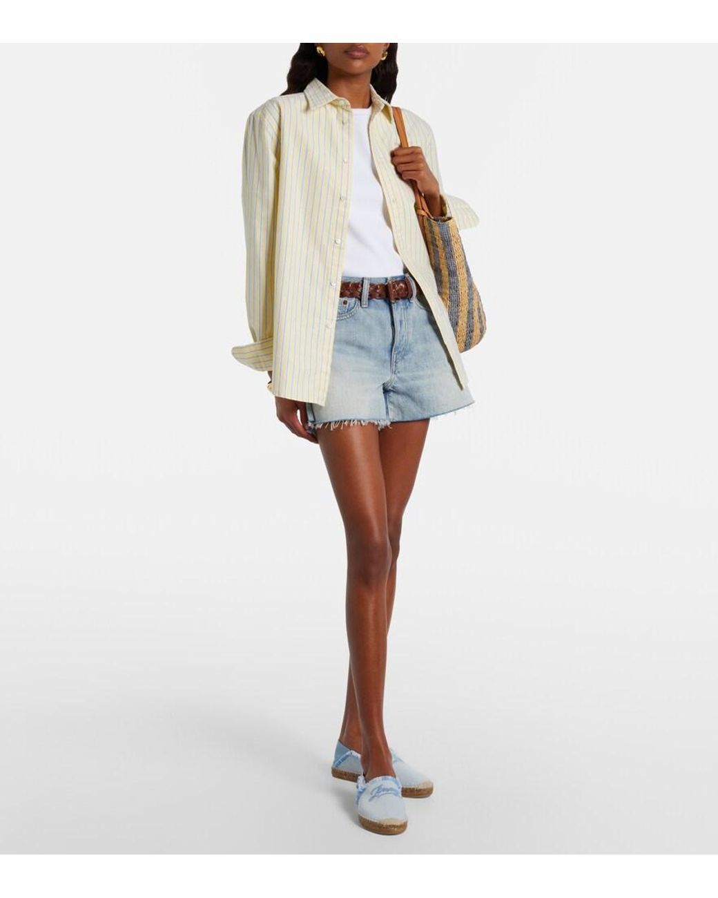 Jimmy Choo Blue Avi Embroidered Canvas Espadrilles