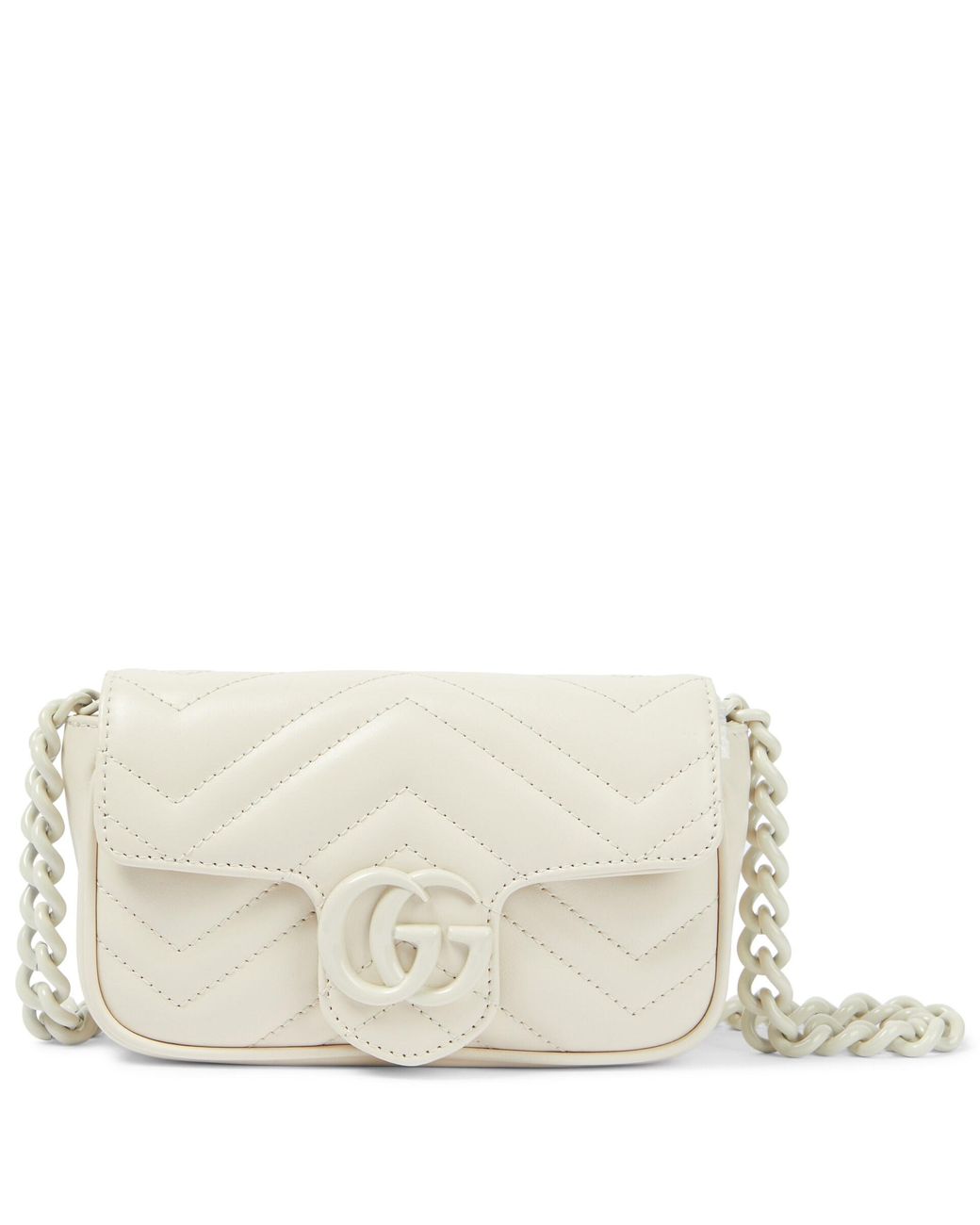 Gucci GG Marmont Leather Belt Bag in Natural | Lyst