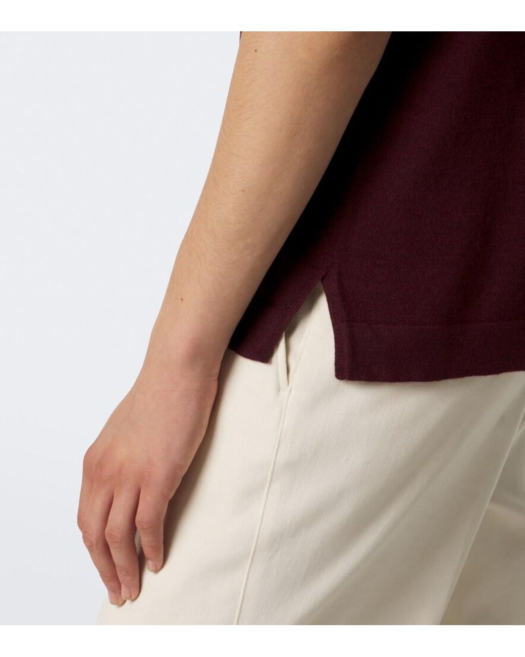 Saman Amel Red David Cashmere And Silk Polo Shirt for men