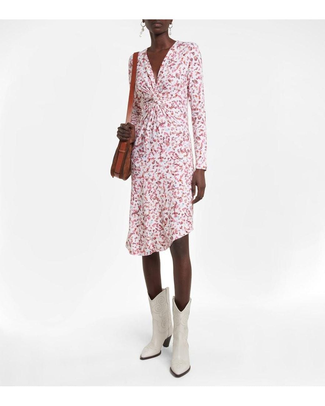 Isabel Marant Pink Jadiya Printed Jersey Midi Dress