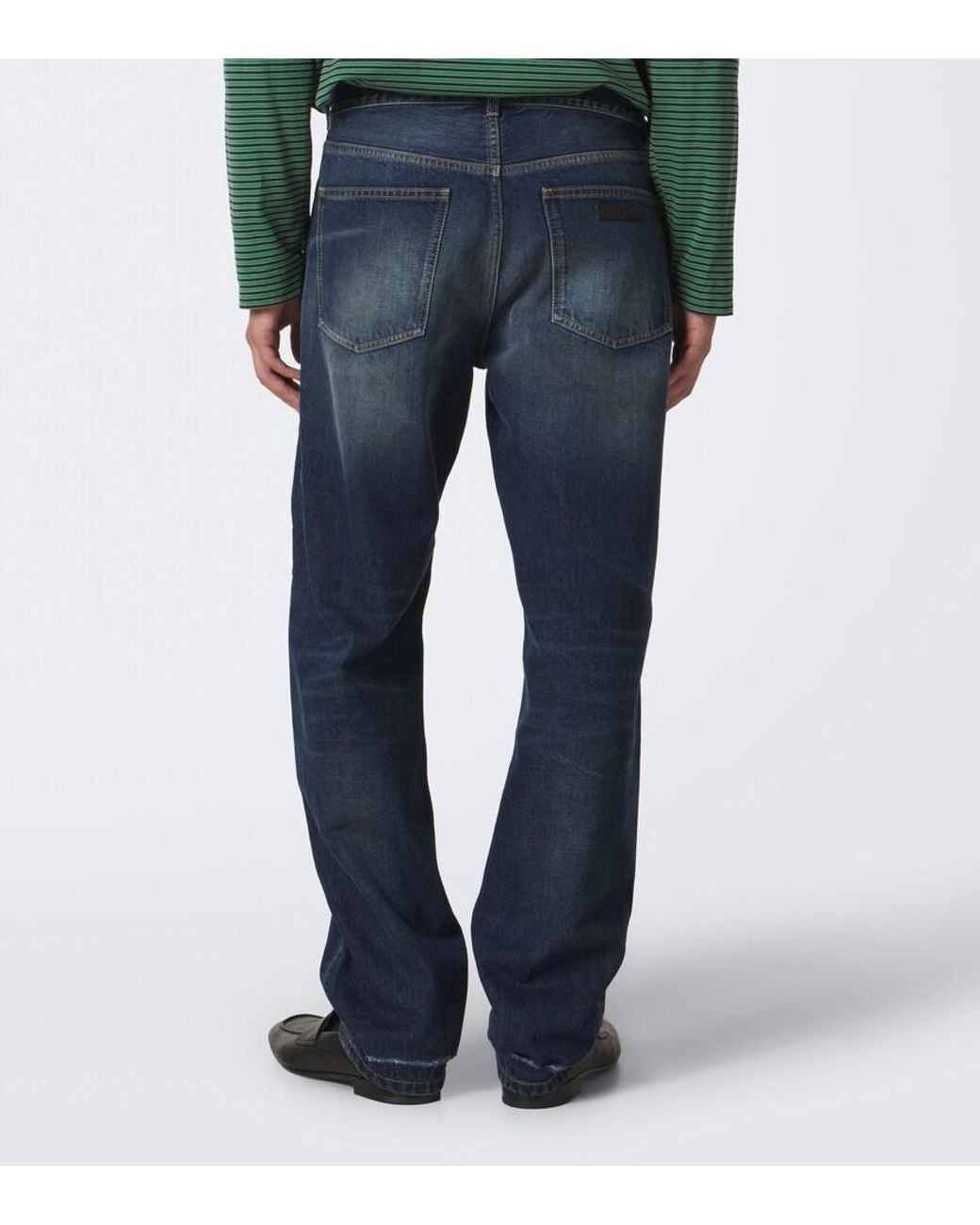 Miu Miu Blue Faded Straight Jeans for men