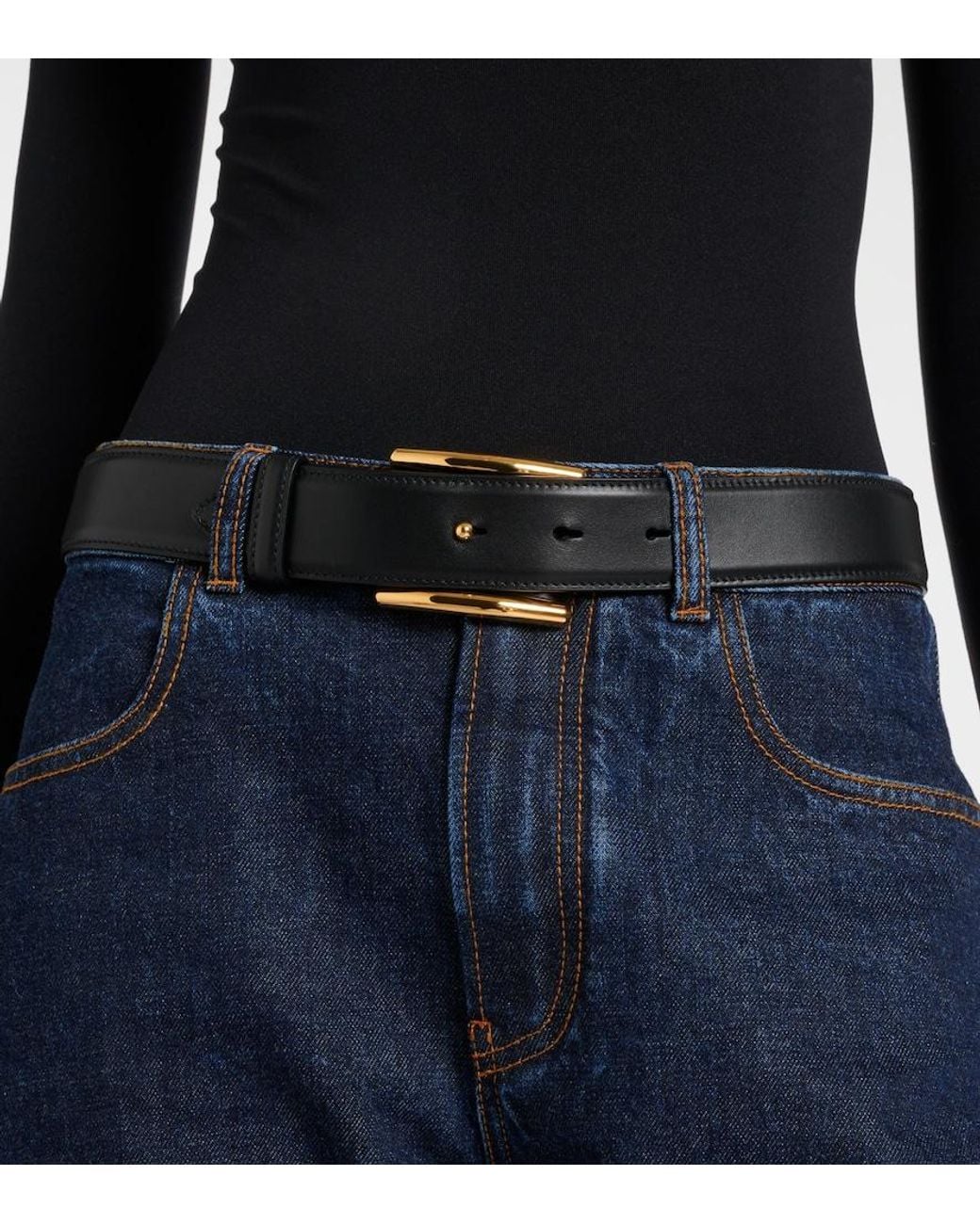 Alaïa Blue Curve Leather Belt
