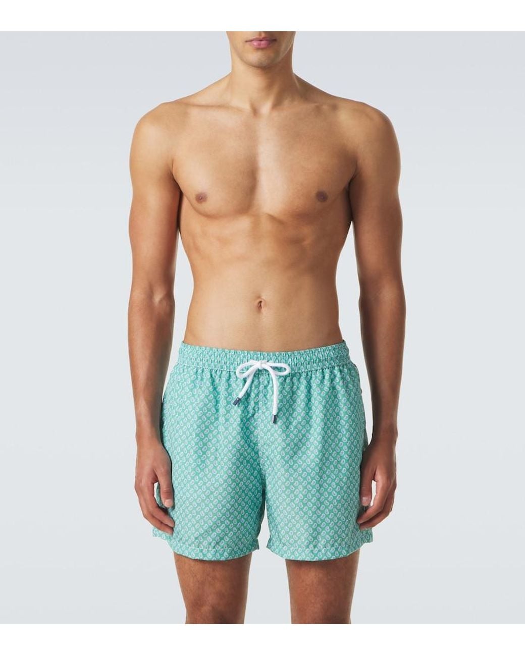 Fedeli Blue Madeira Swim Trunks for men