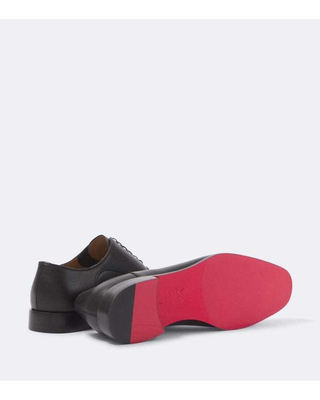 Christian Louboutin Black Greggory Leather Oxford Shoes for men