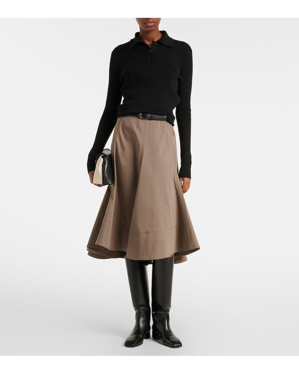 Polo Acanalado Rohe de color Black