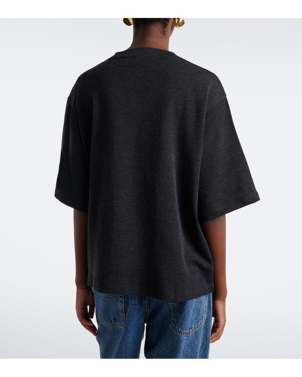 Rohe Black Knitted Wool T-Shirt