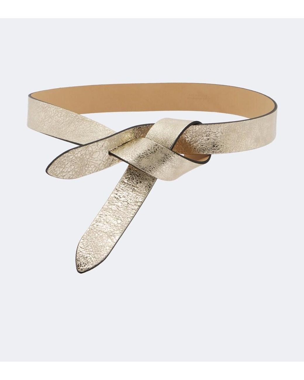 Isabel Marant White Lecce Metallic Leather Belt