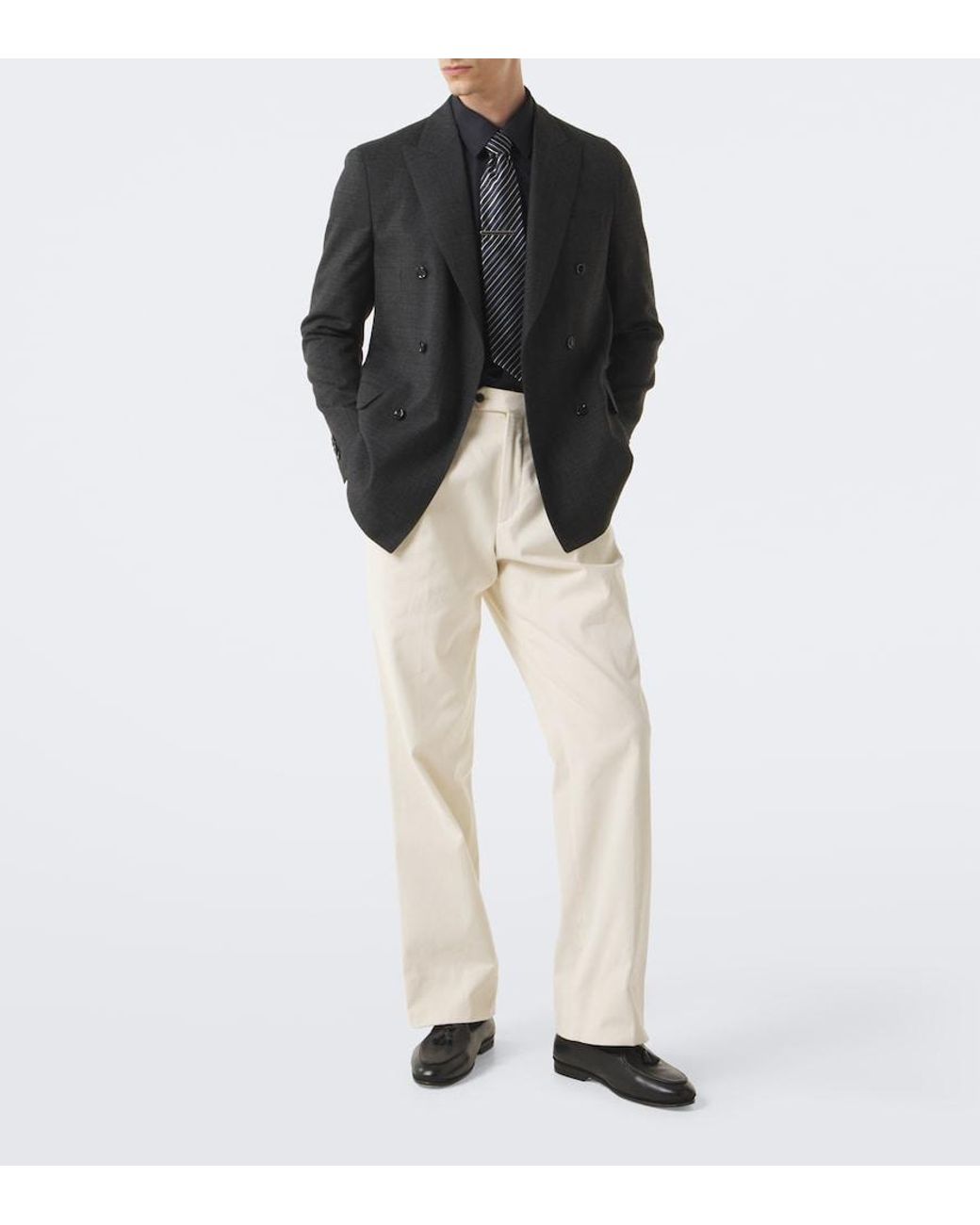 Charvet Blue Cotton Poplin Shirt for men