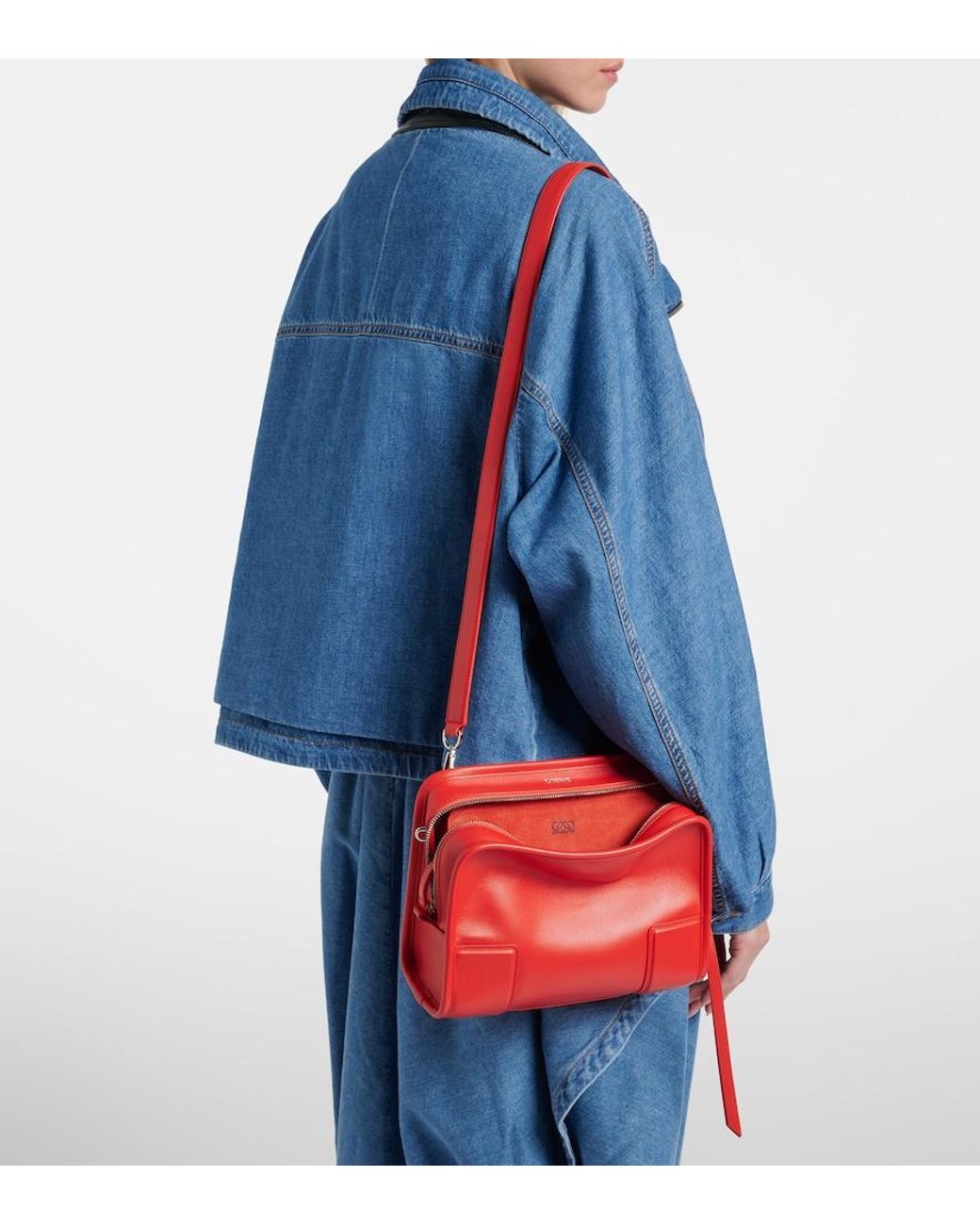 Loewe Red Amazona 180 Small Leather Top-Handle Bag