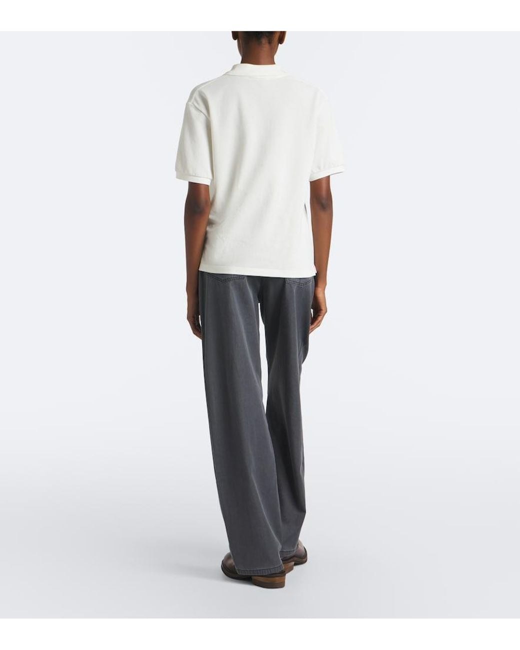 Miu Miu Gray Chambray Wide-Leg Pants