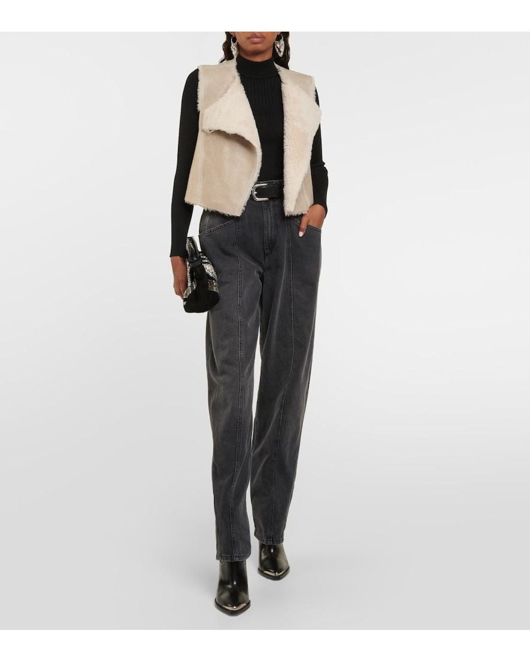 Isabel Marant Black Ickaria Wool-Blend Turtleneck Sweater