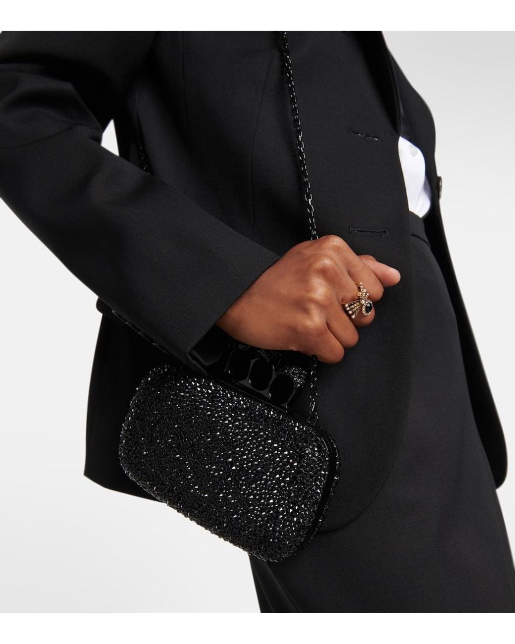 McQueen Black Clutch Bags
