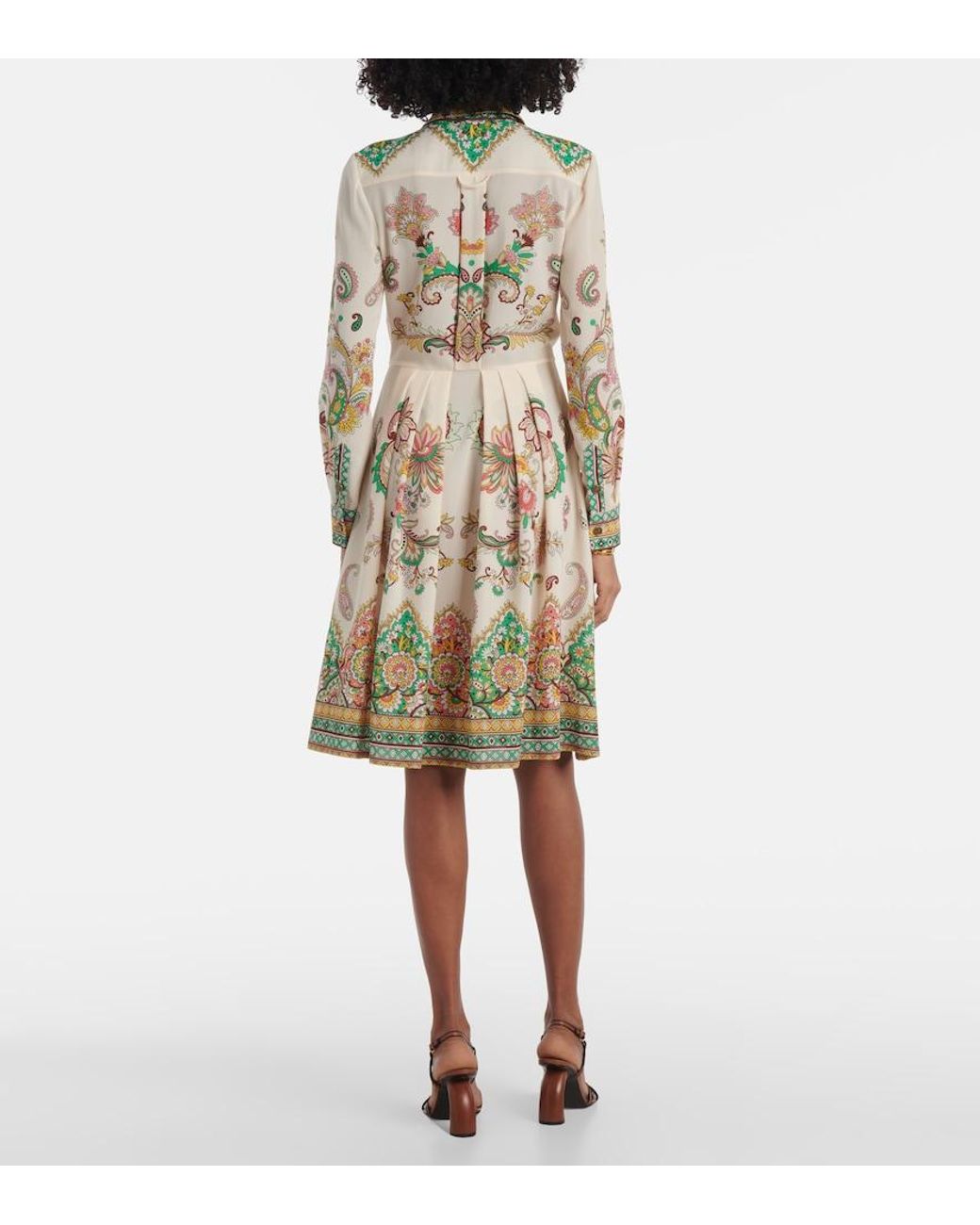 Etro Metallic Paisley Midi Dress