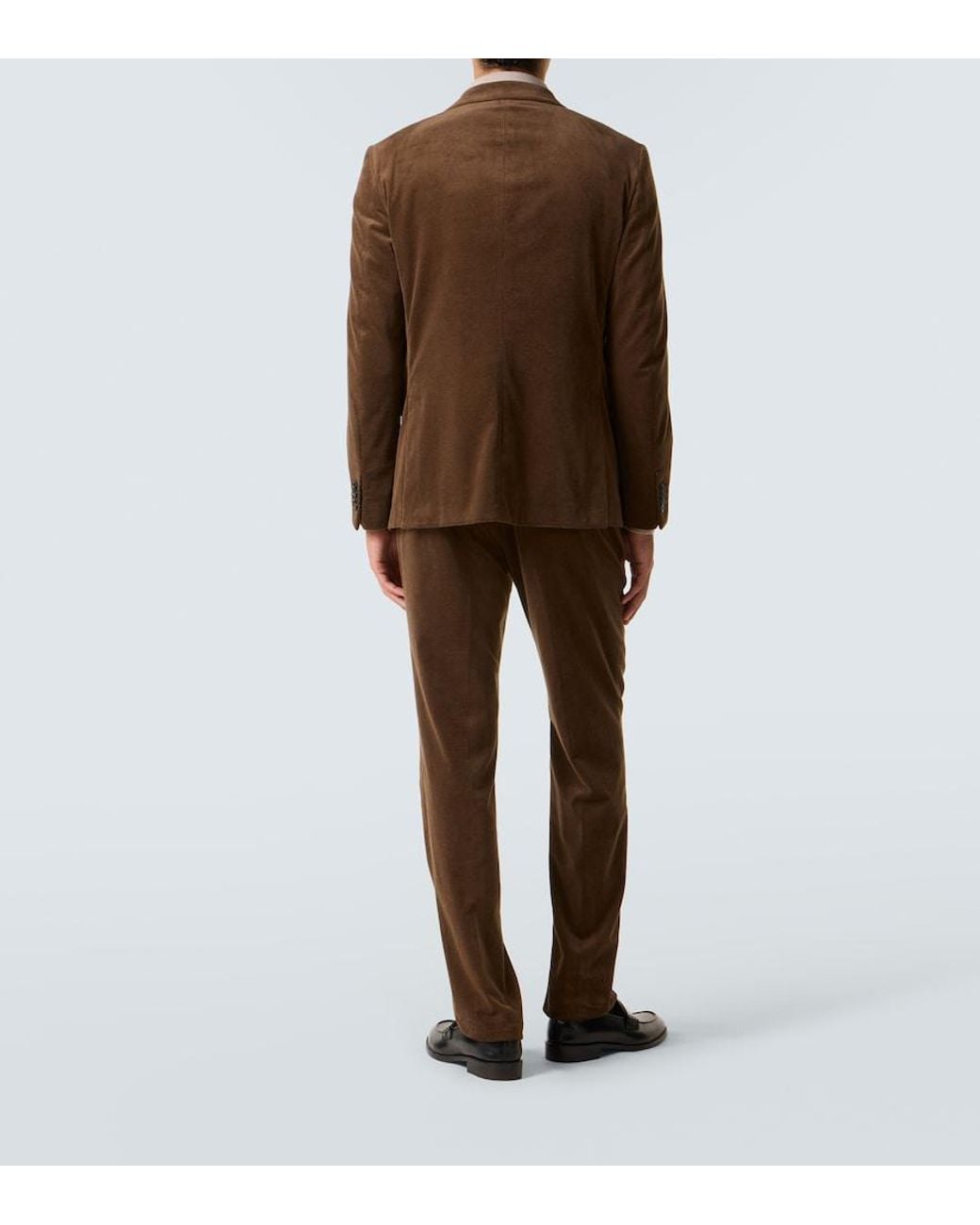 Zegna Brown Corduroy Suit for men