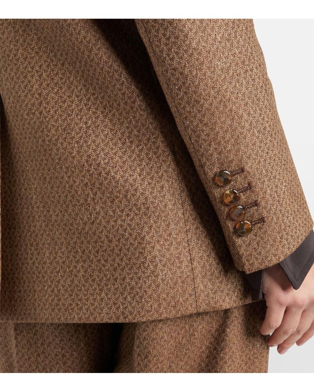 Blazé Milano Brown Blazer Amel Everyday Aus Seide Und Wolle