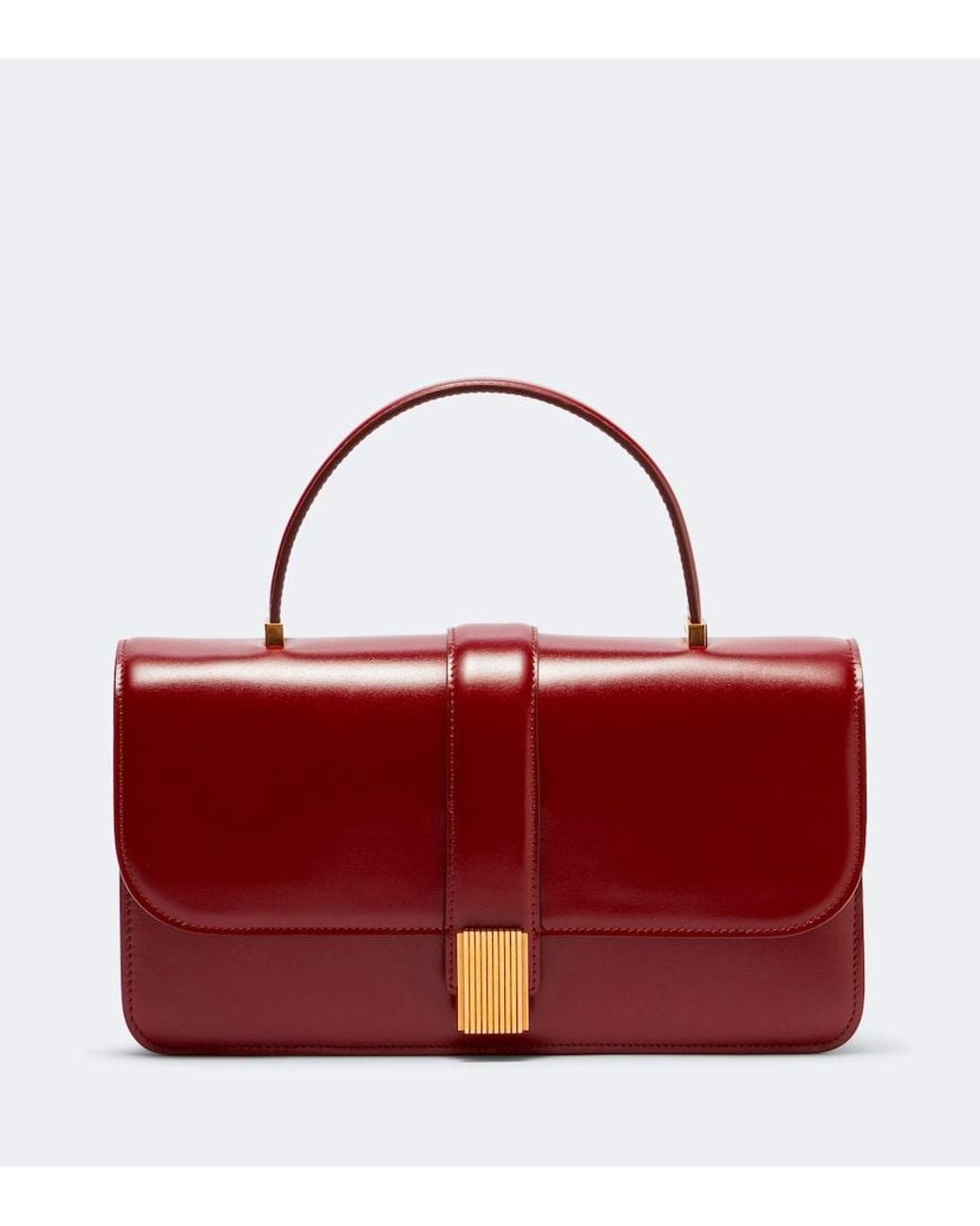 Khaite Purple Blake Medium Leather Top-Handle Bag