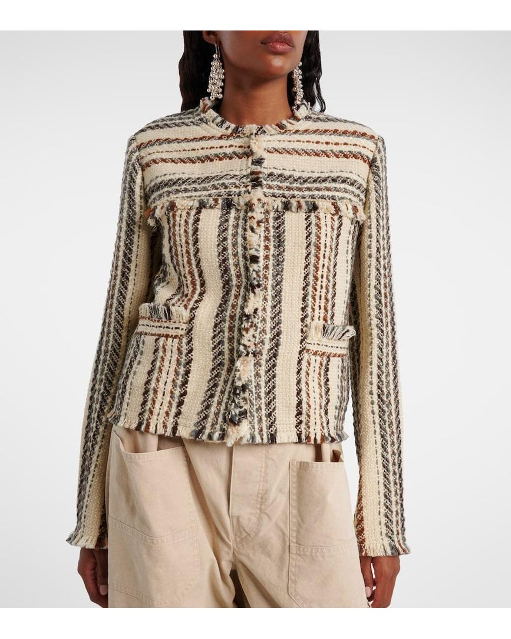 Isabel Marant Multicolor Izaria Cotton And Wool-Blend Jacket
