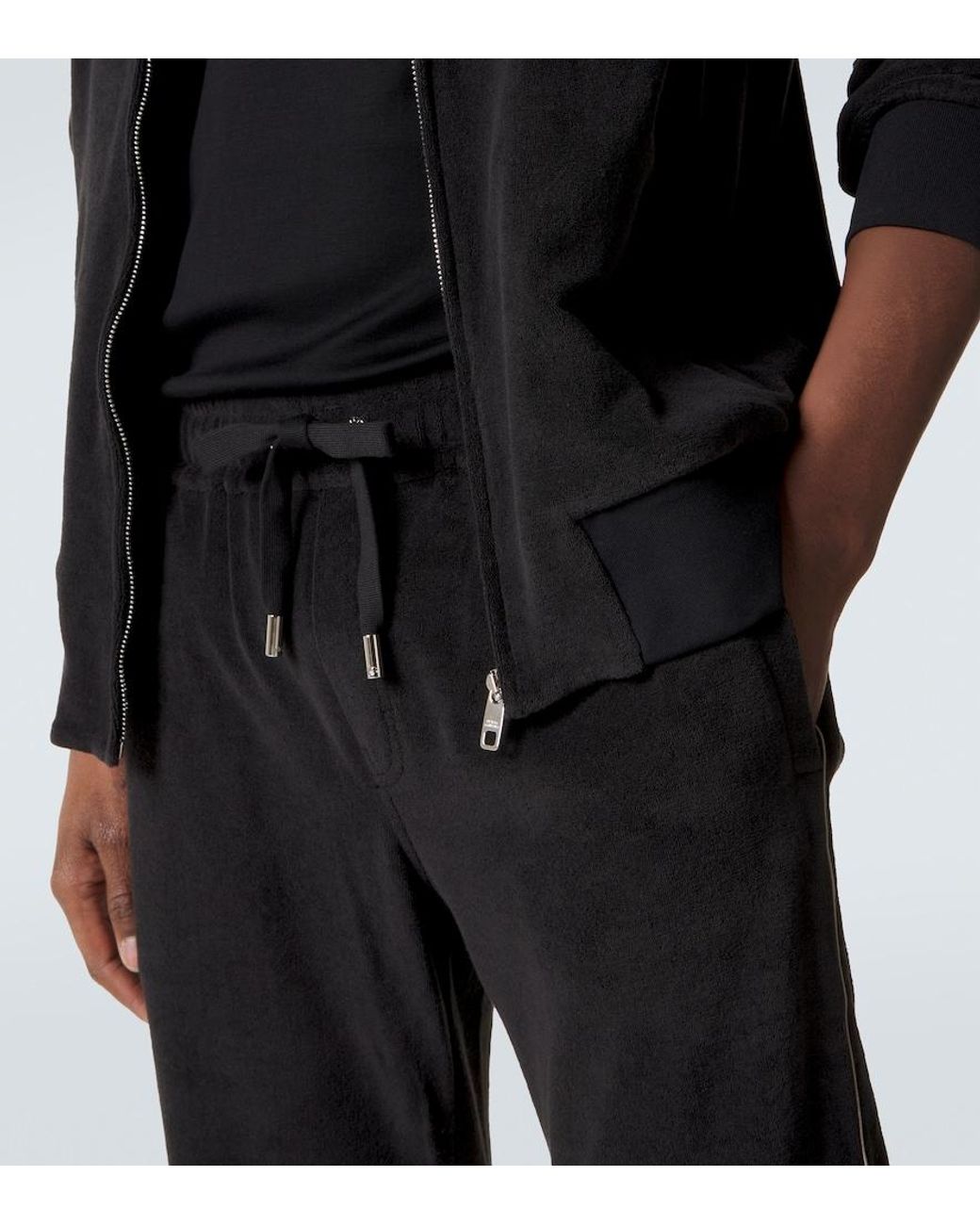 Dolce & Gabbana Black Cotton-Blend Sweatpants for men
