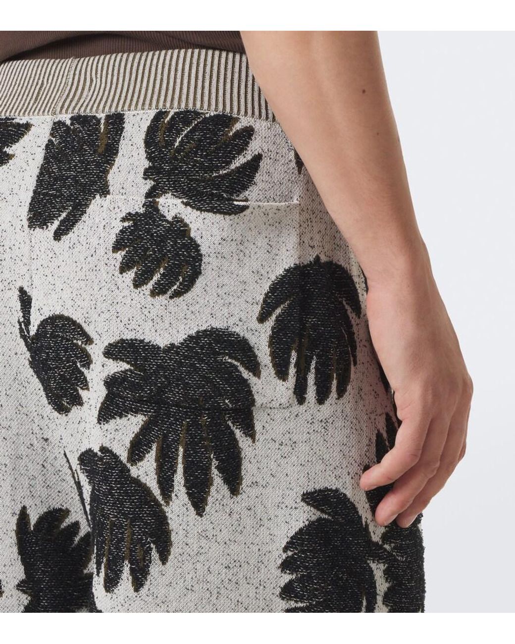 Commas Gray Jacquard Terry Shorts for men