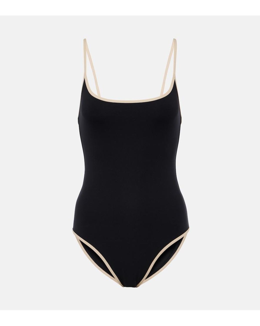 Totême Black Stripe Edge Swimsuit