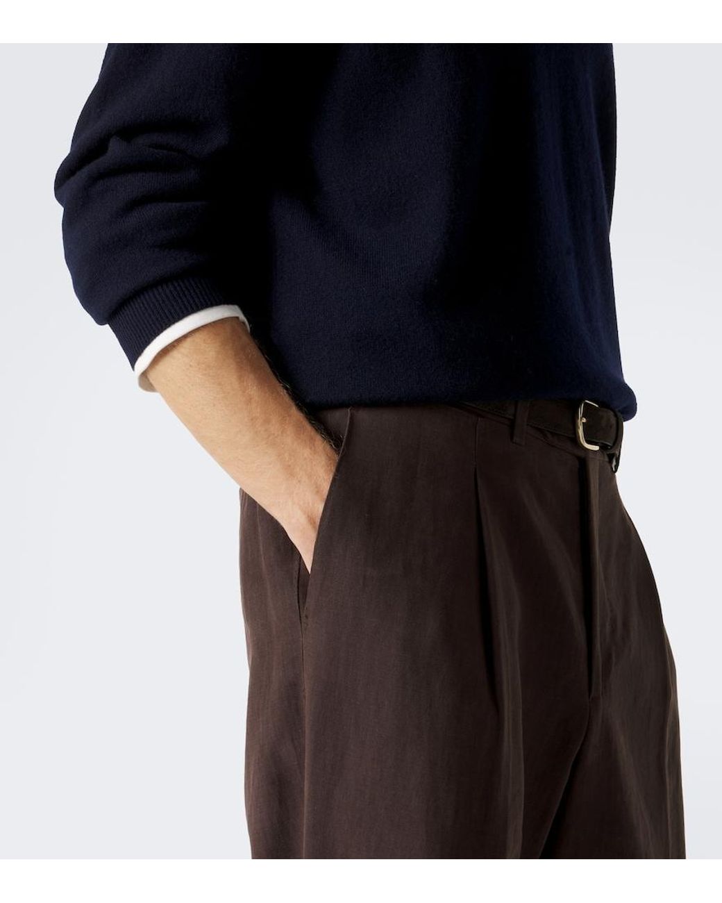 Lisa Yang Blue Augustus Cashmere Half-Zip Sweater for men