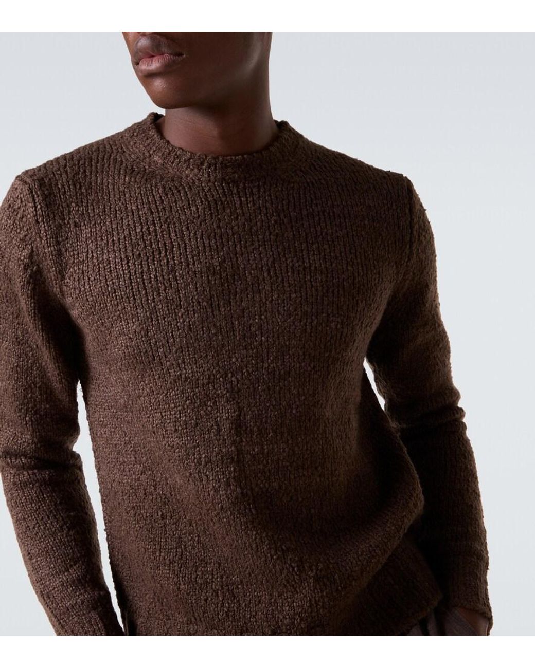 Saman Amel Pullover Gio Aus Seide in Brown für Herren