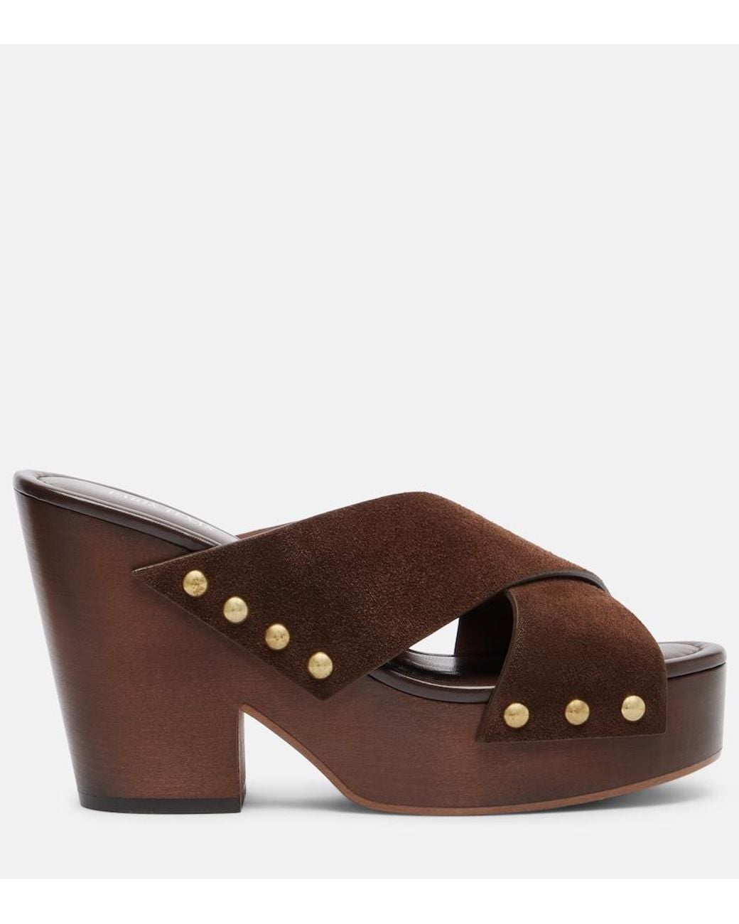 Paris Texas Brown Marisol Suede Platform Mules