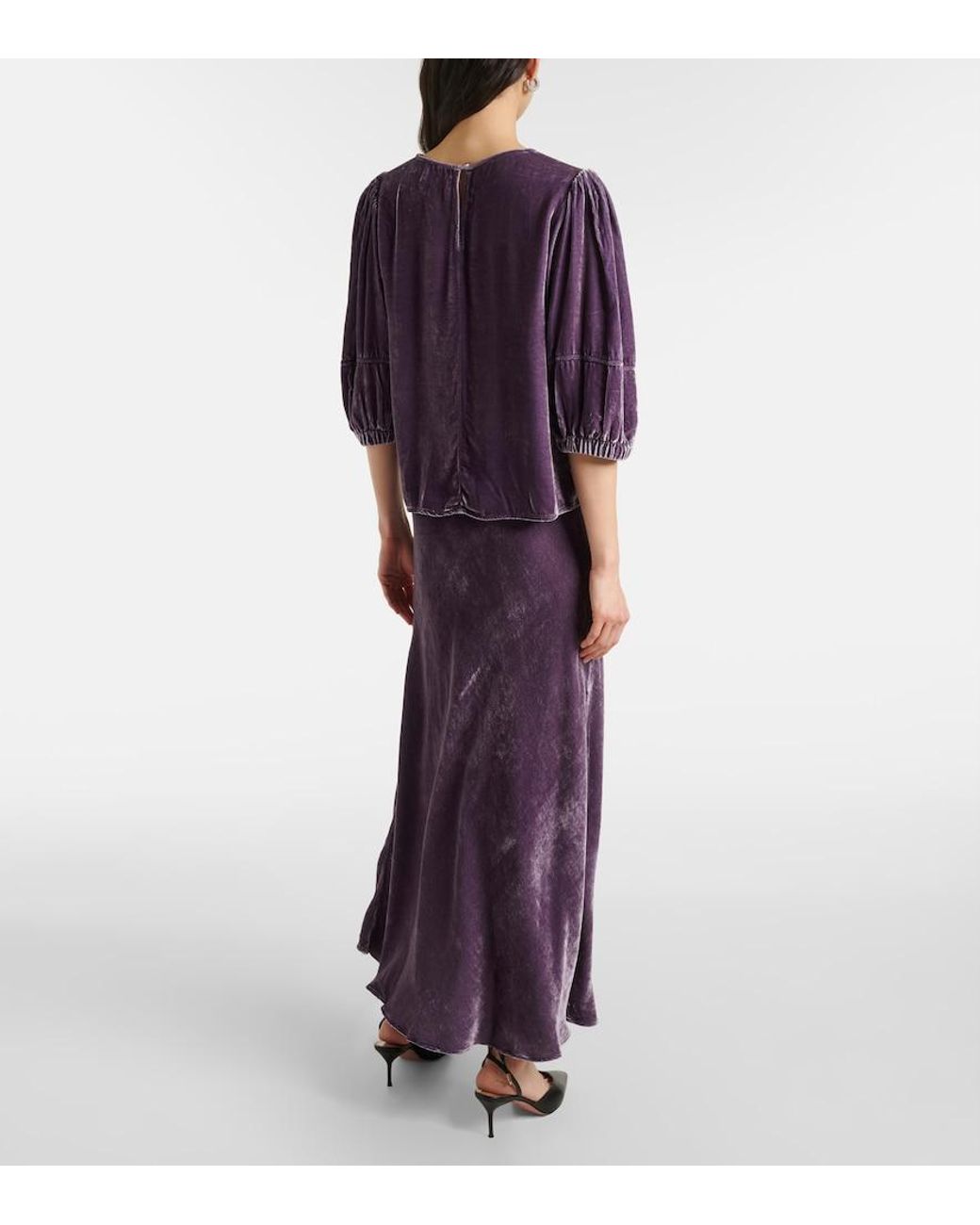 Velvet Purple Nancy Top