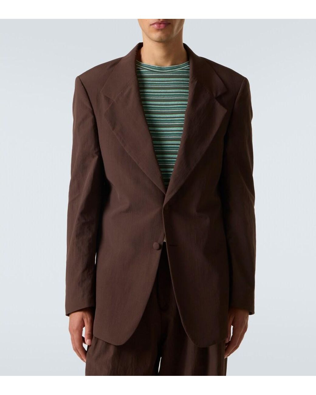 ERL Brown Single-Breasted Suit Jacket for men