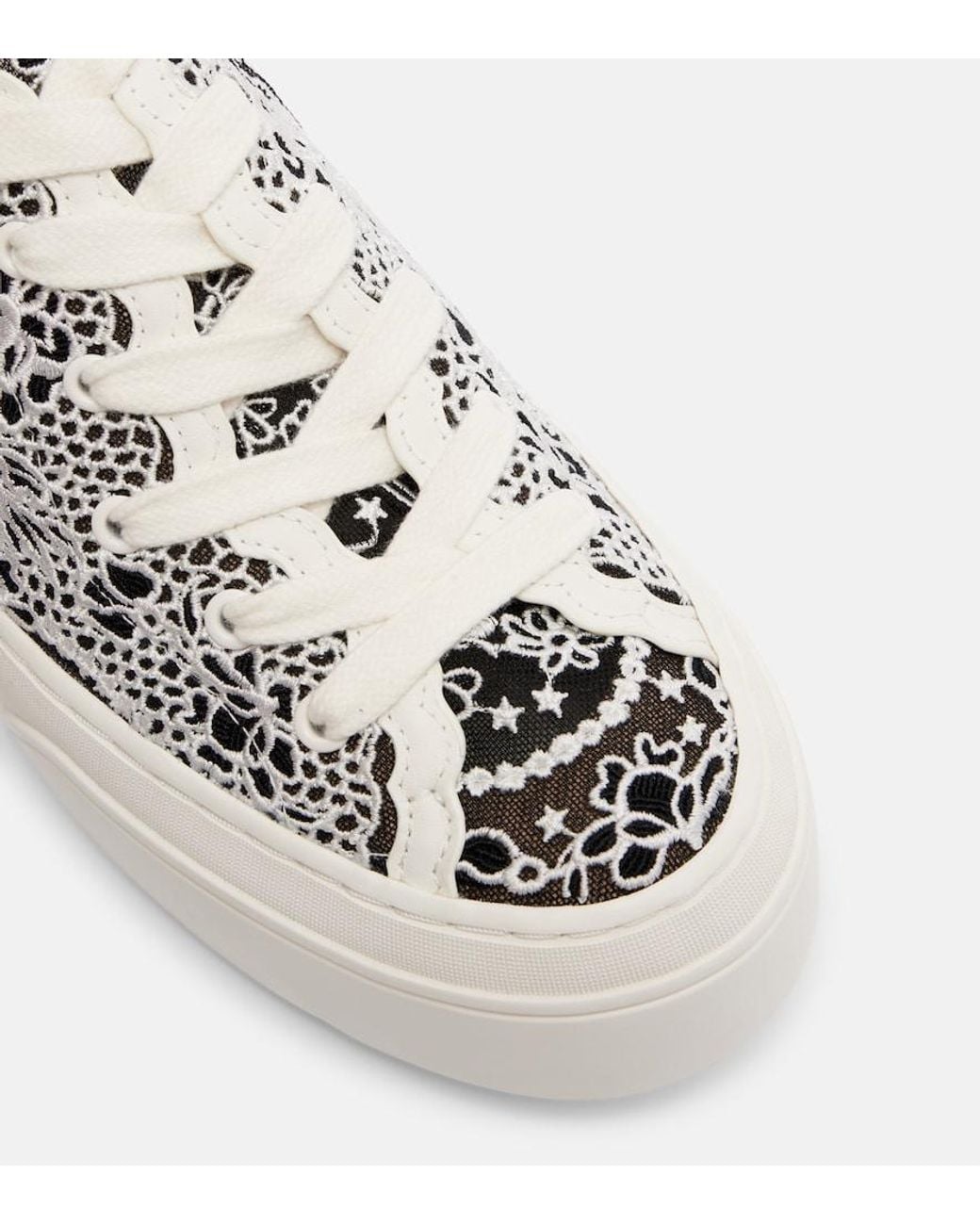 Zimmermann White Pixie Lace Platform Sneakers