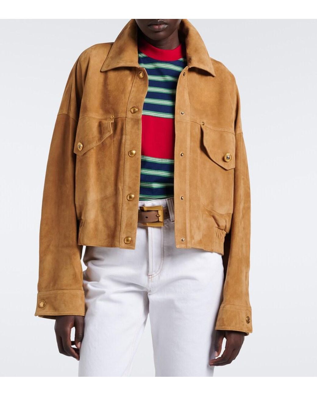 Versace Natural Suede Blouson Jacket