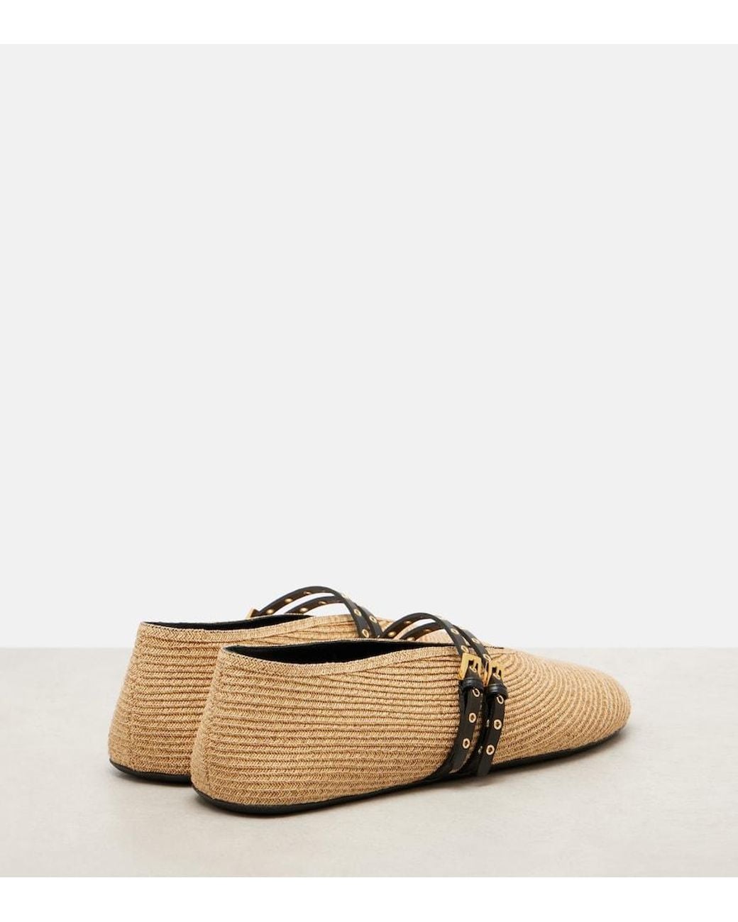 Alaïa Brown Ballerinas With Double Strap