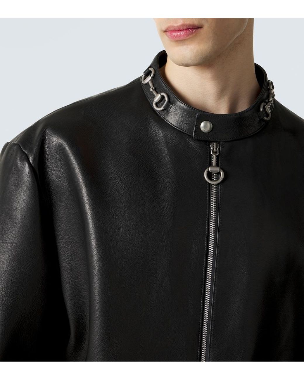 ジャケット・アウター 2008 GUCCI - Horsebit Harness Jacket Gucci Horsebit Leather Jacket in Black for Men | Lyst