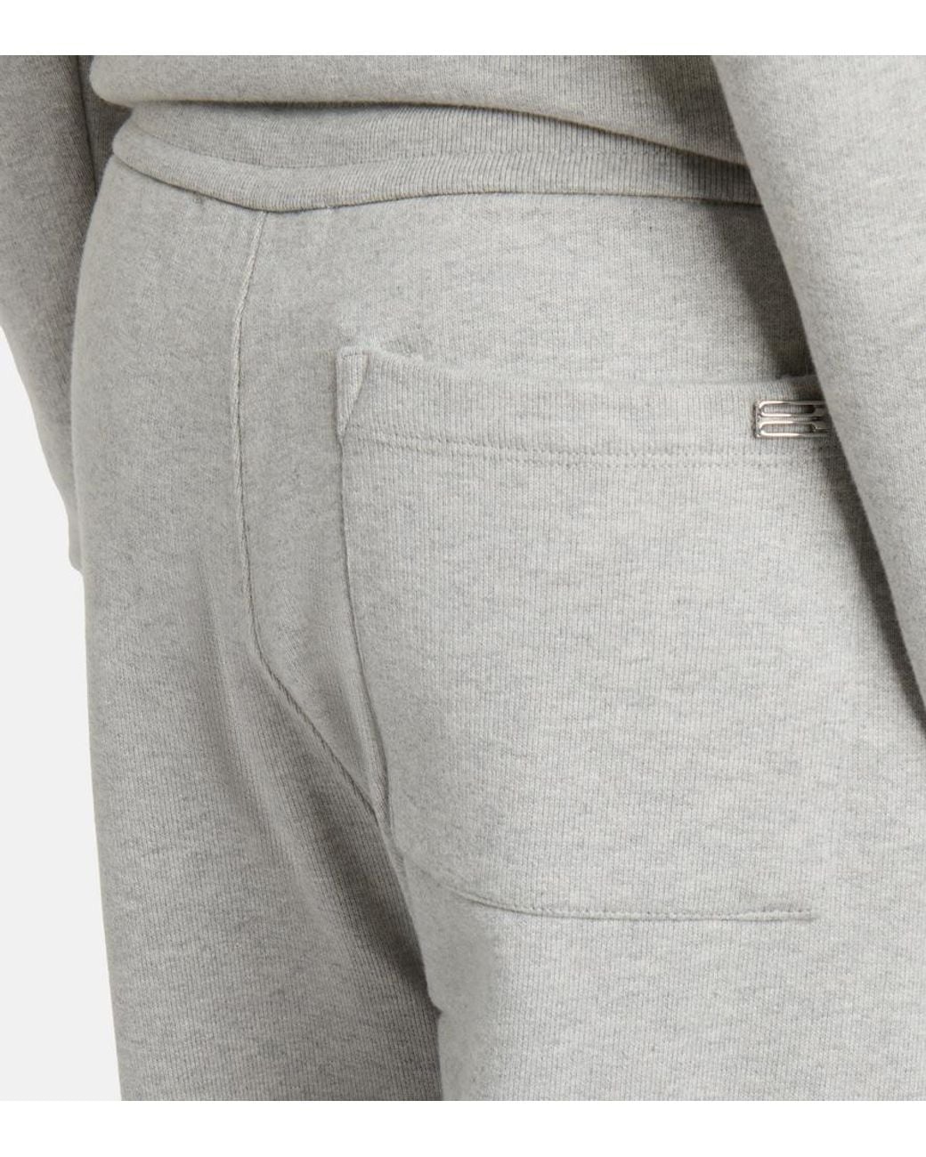 Victoria Beckham Gray Jules Cotton Jersey Sweatpants