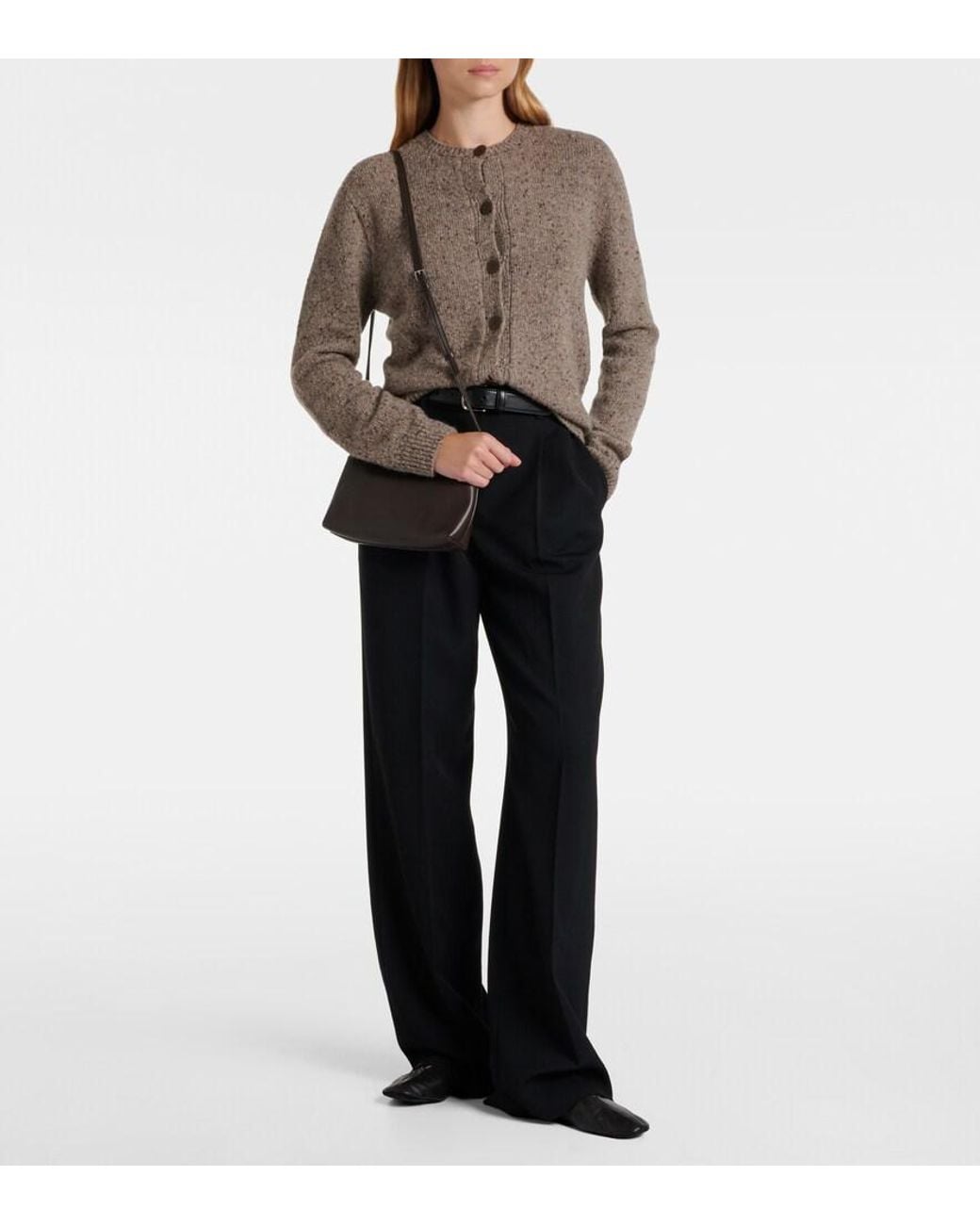 The Row Gray Schultertasche Rene Aus Leder