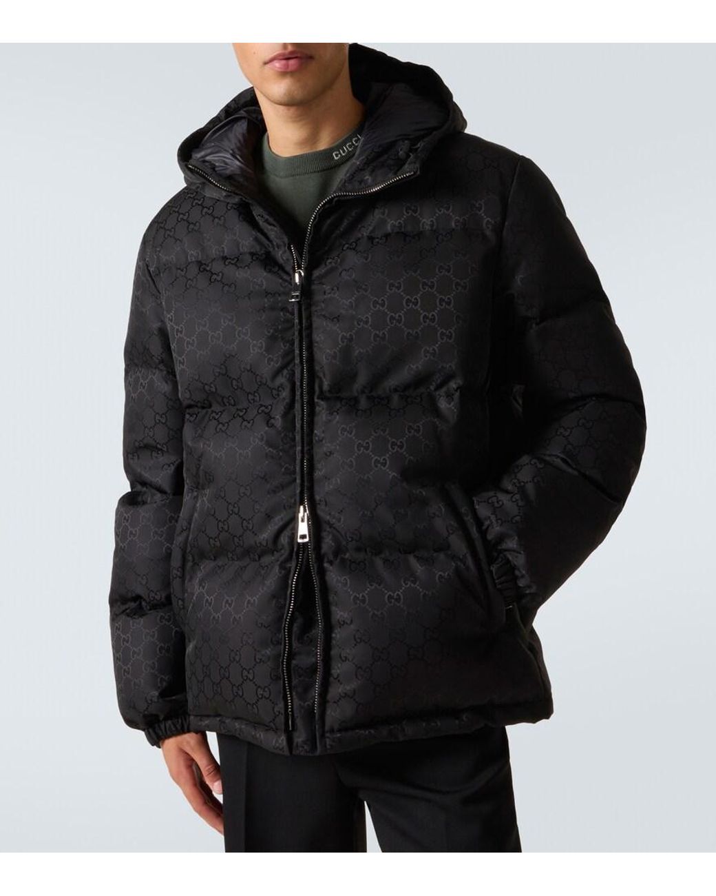 Gucci Black Gg Down Jacket for men