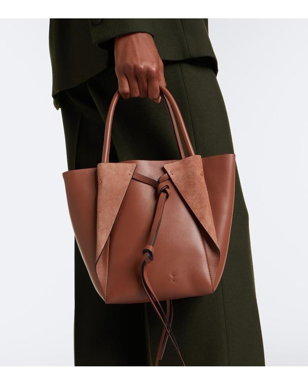 Gabriela Hearst Brown Marija Small Leather Tote Bag