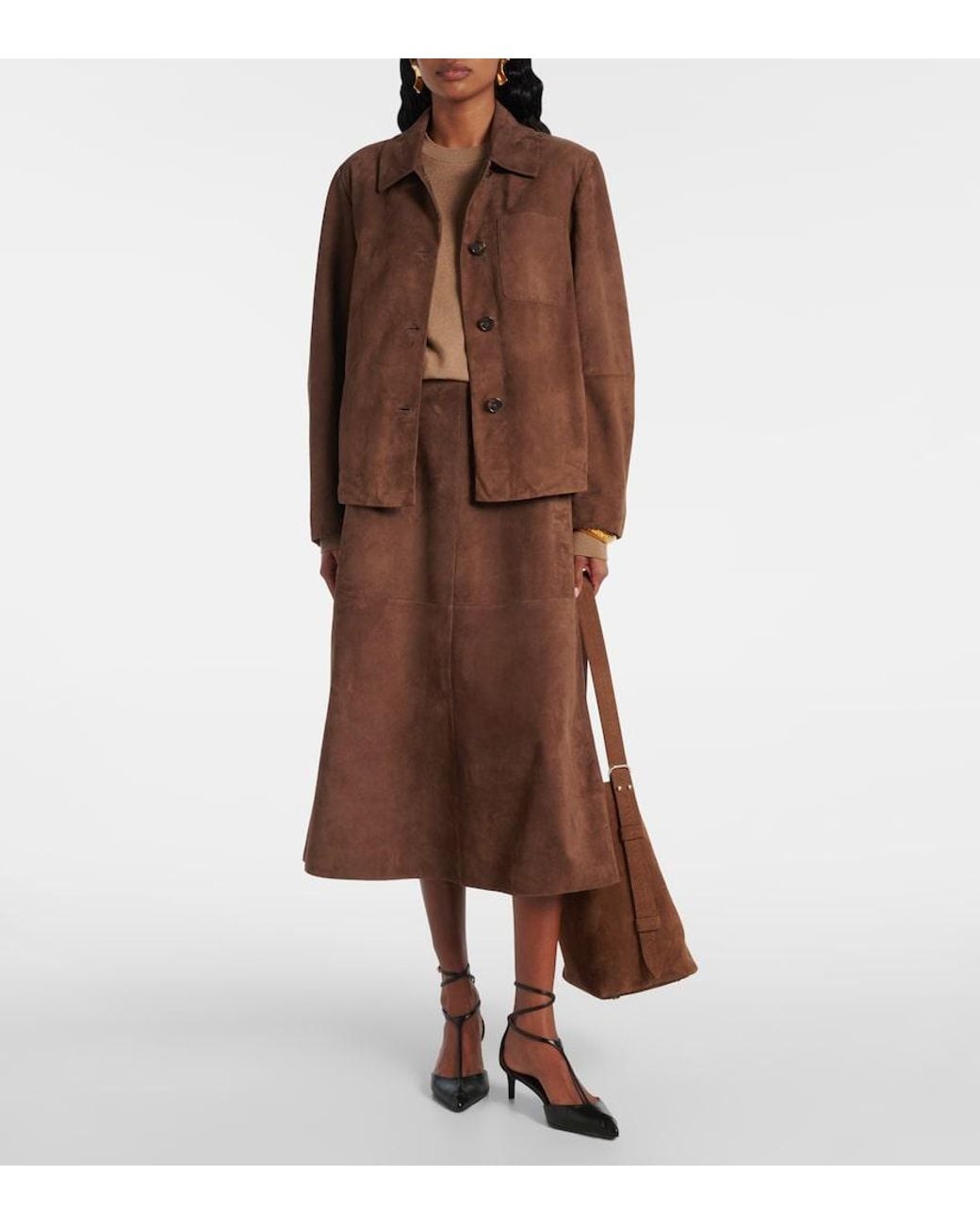 Giacca Camicia di Max Mara in Brown