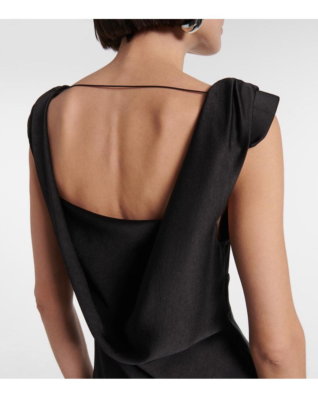 Vince Black Draped Maxi Dress