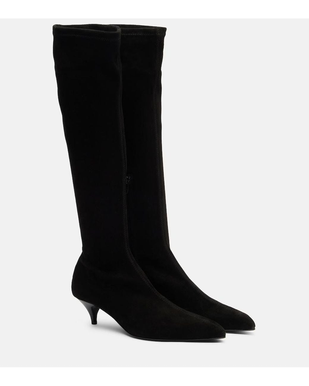 A.Emery Black Oscar 60 Suede Knee-High Boots