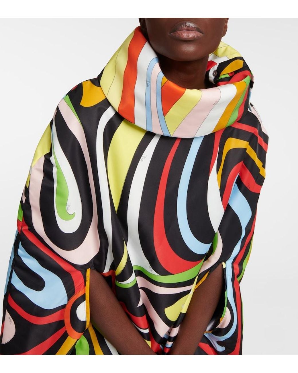 Emilio Pucci Green X Fusalp Marmo Poncho