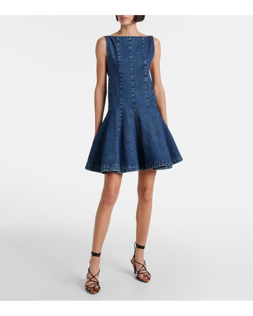Khaite Blue Mags Denim Minidress