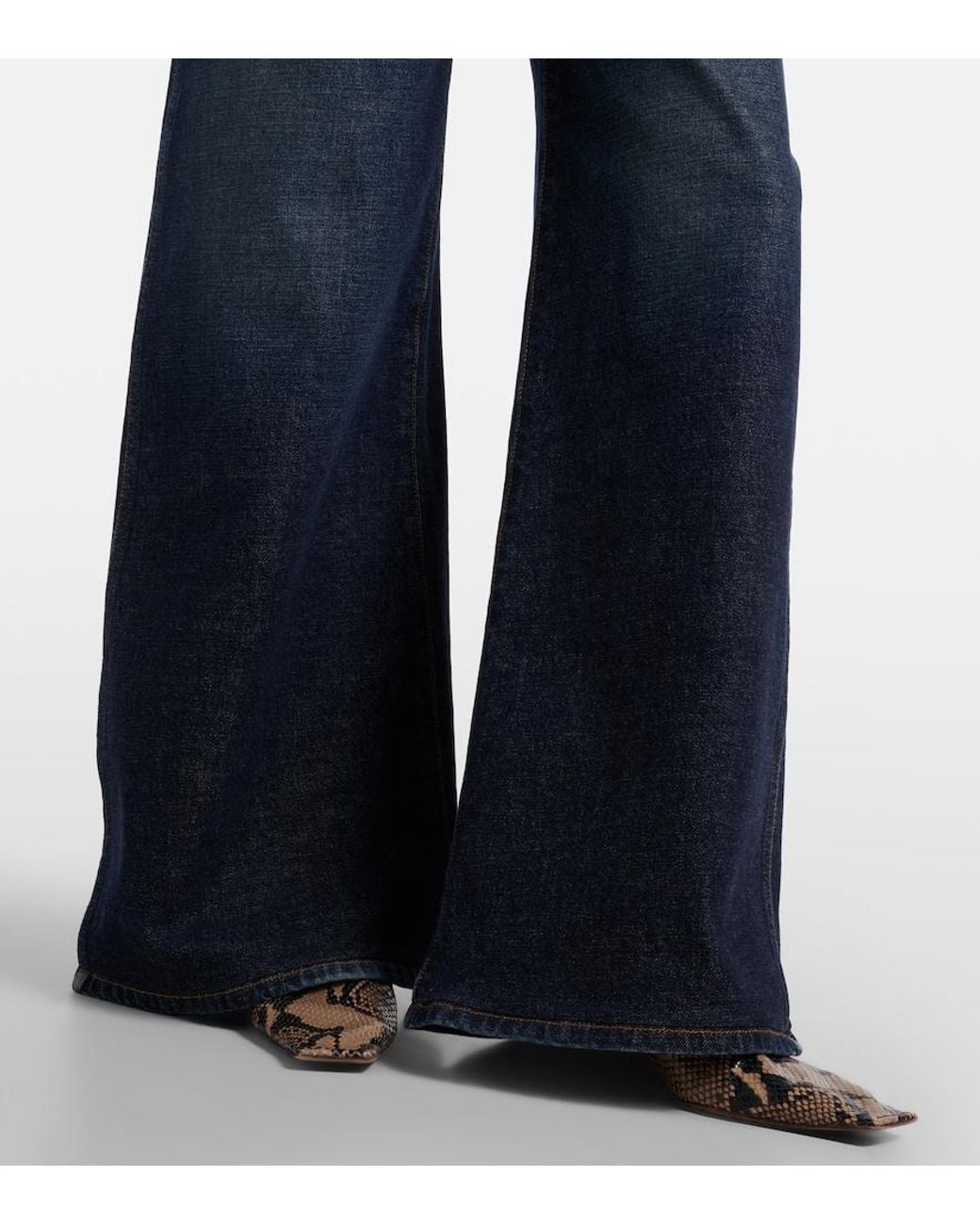 Khaite Blue Dane Wide-Leg Jeans