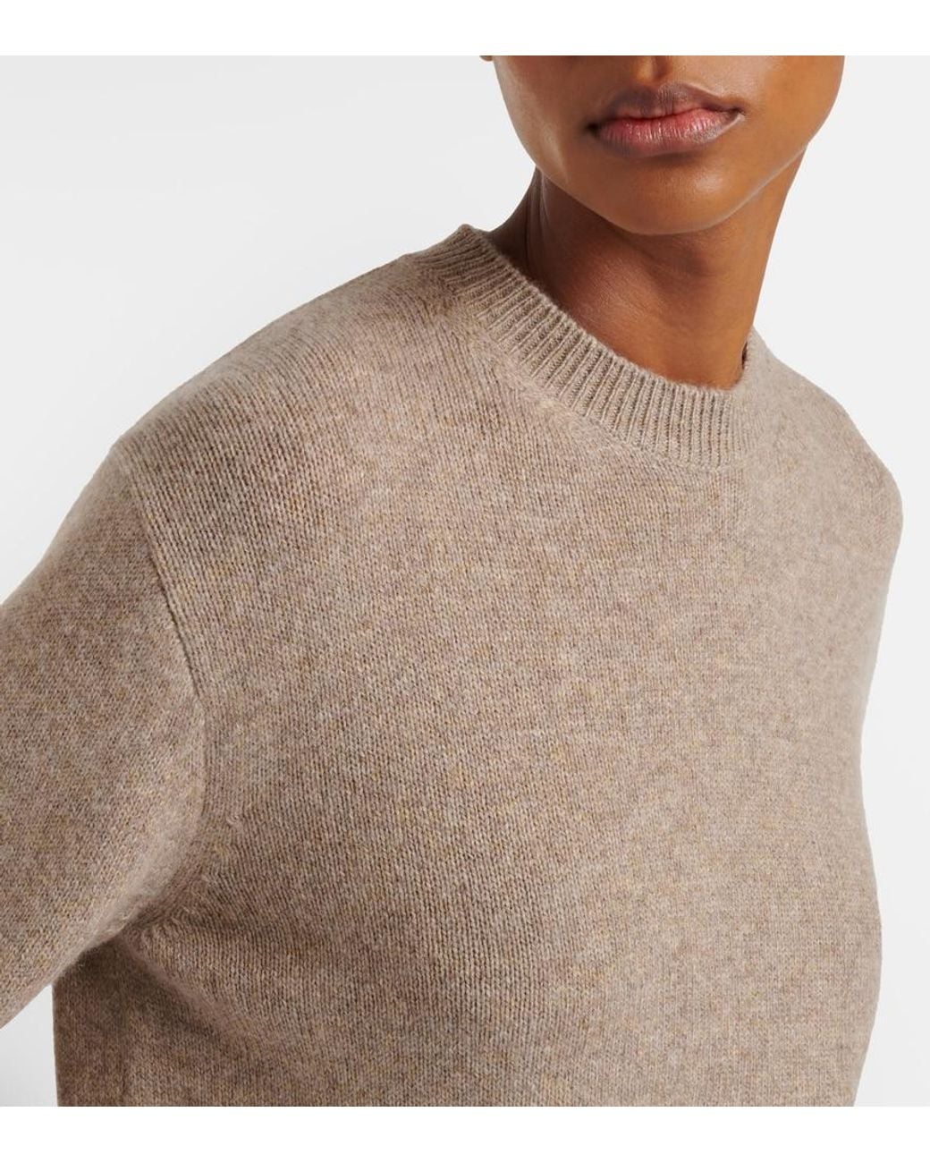 The Row Brown Noval Knitted Cashmere Sweater