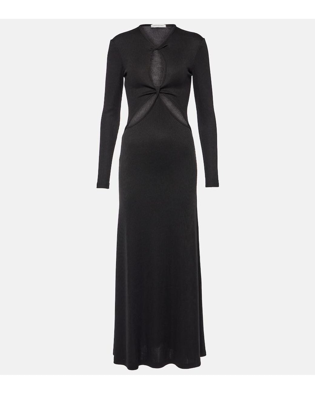 Christopher Esber Black Open Twist Cutout Maxi Dress