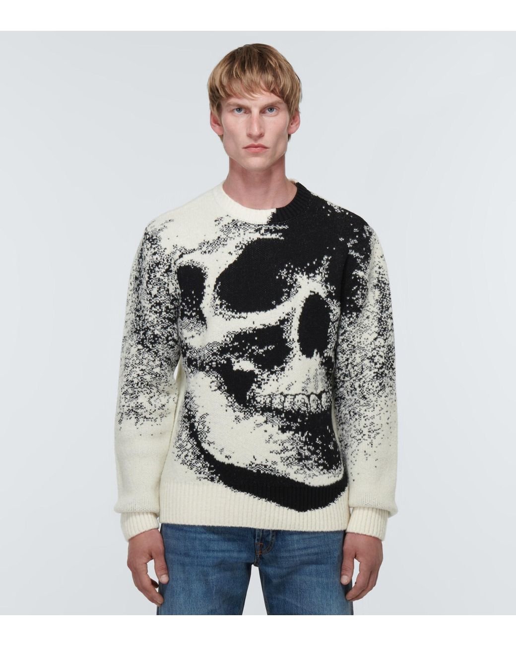 McQueen Skull Jacquard-knit Sweater for Men | Lyst