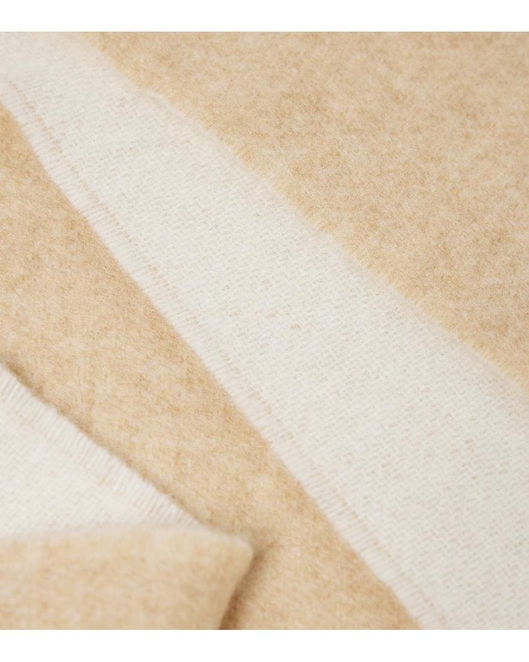 Loewe White Wool And Cashmere Scarf