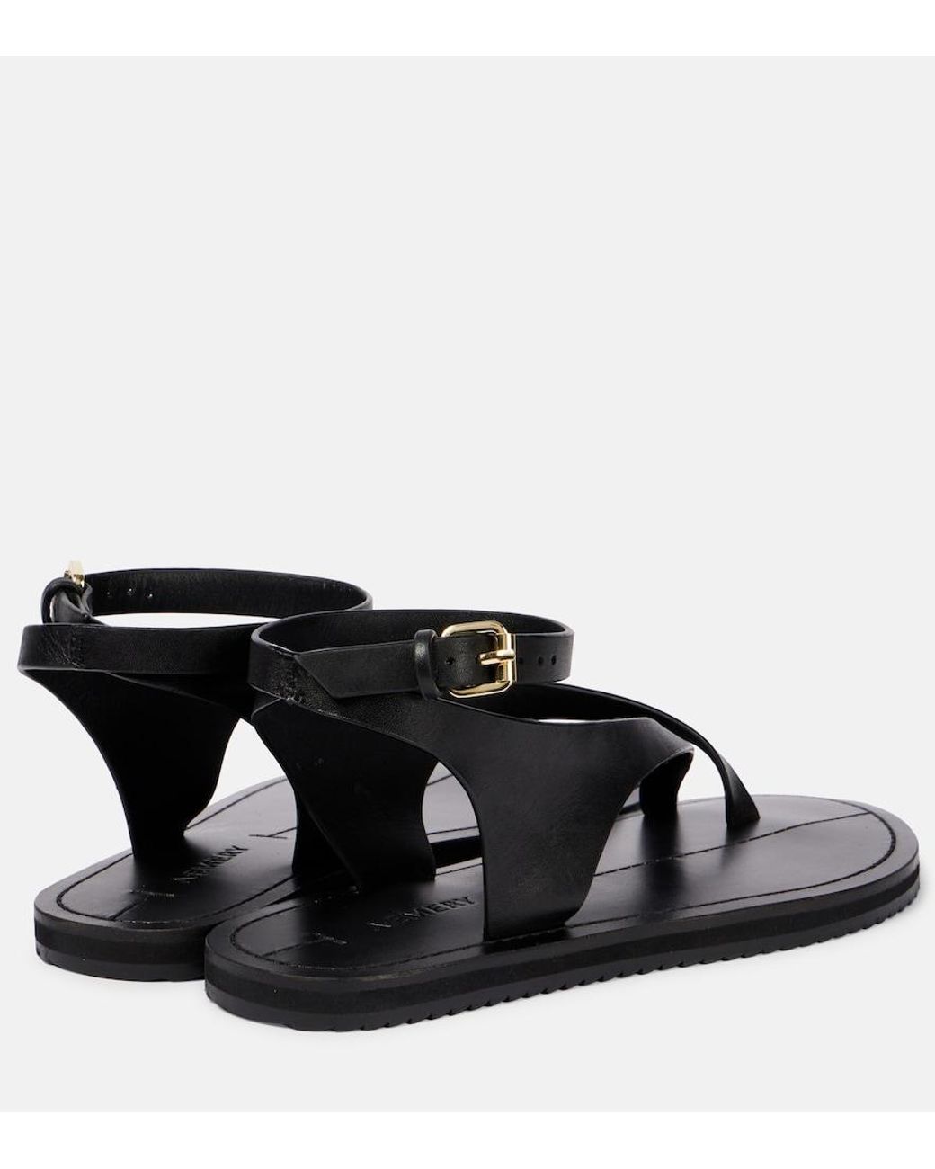 A.Emery Black Millar Leather Sandals